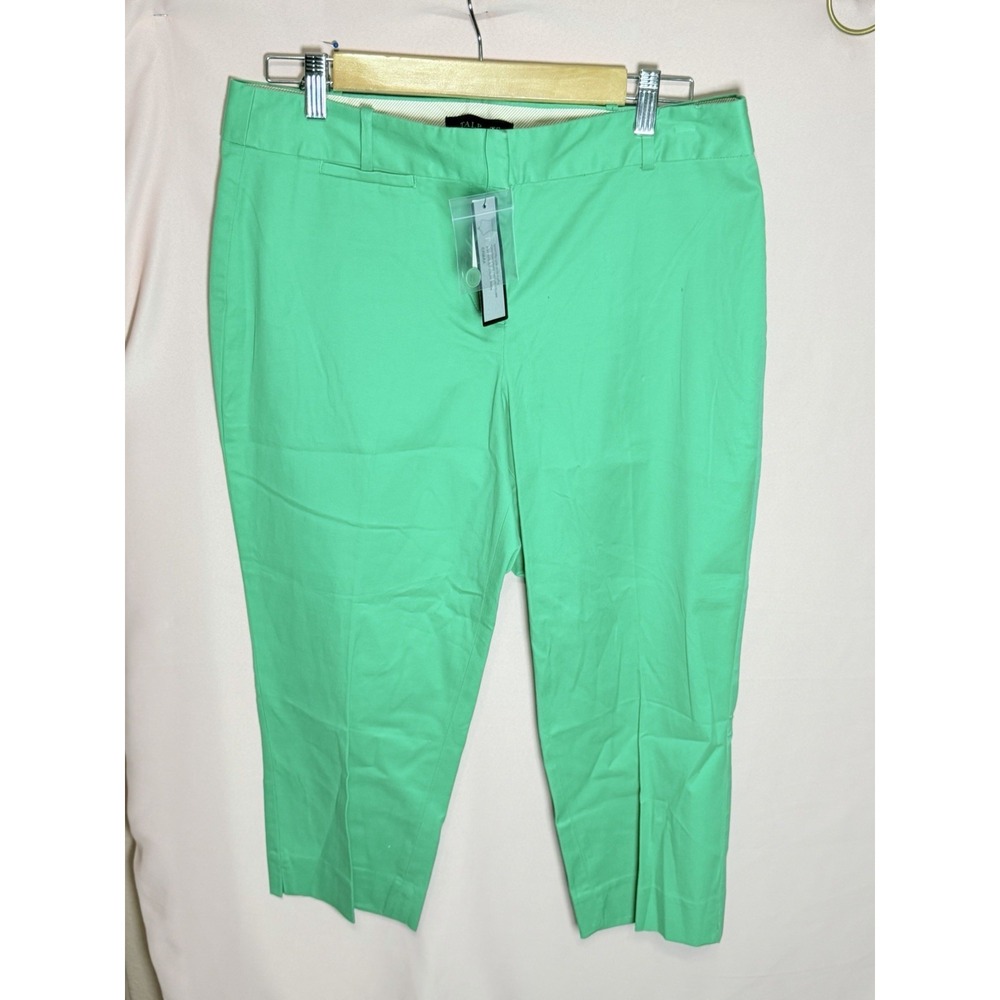 NWT Talbots Curvy Ankle Pants Women's 10P Green